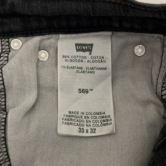 Vintage Levi’s 569 Relaxed Loose Fit Jeans Black Sits Below Waist 33 x 32 - Picture 7 of 16